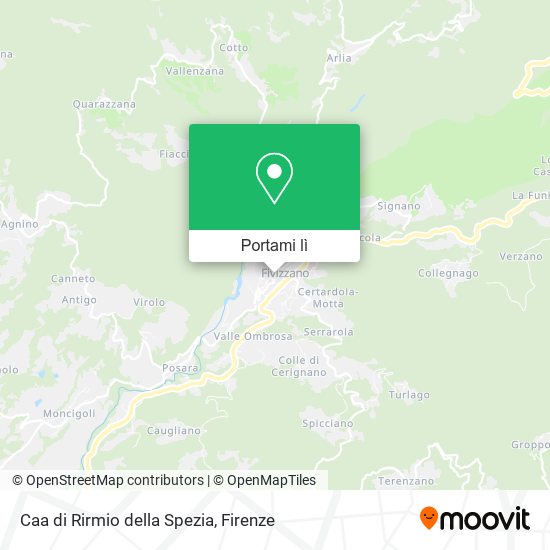 Mappa Caa di Rirmio della Spezia