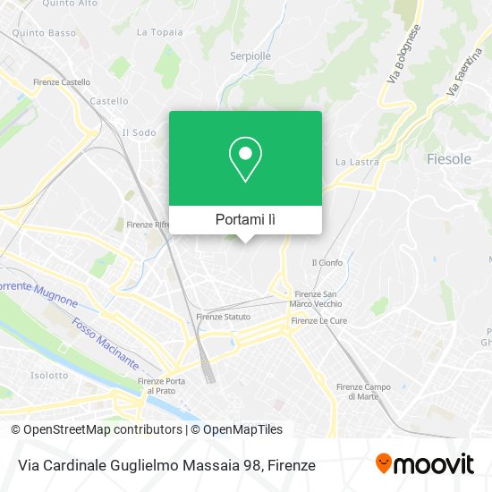 Mappa Via Cardinale Guglielmo Massaia  98