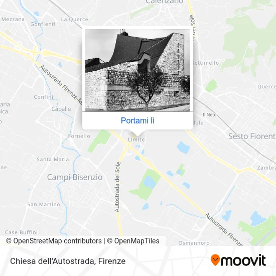 Mappa Chiesa dell'Autostrada
