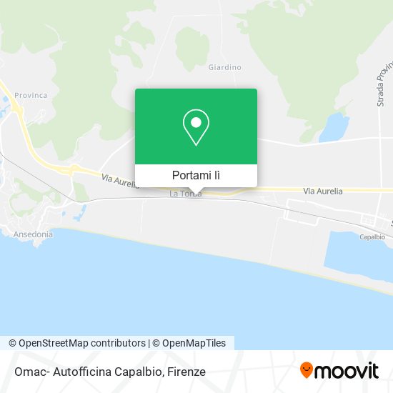 Mappa Omac- Autofficina Capalbio