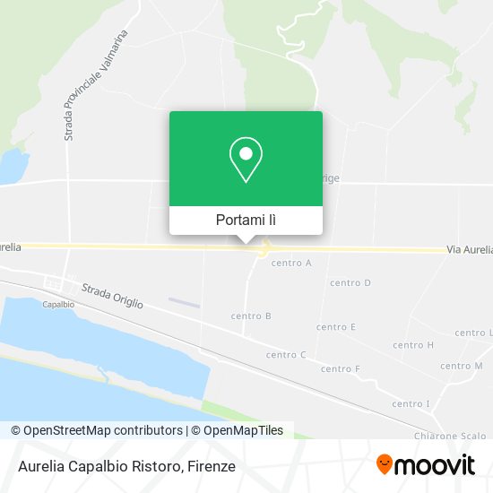 Mappa Aurelia Capalbio Ristoro