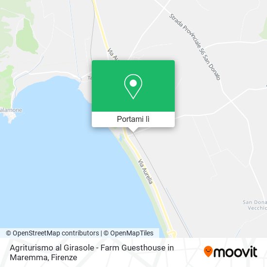 Mappa Agriturismo al Girasole - Farm Guesthouse in Maremma
