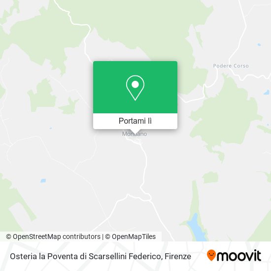 Mappa Osteria la Poventa di Scarsellini Federico