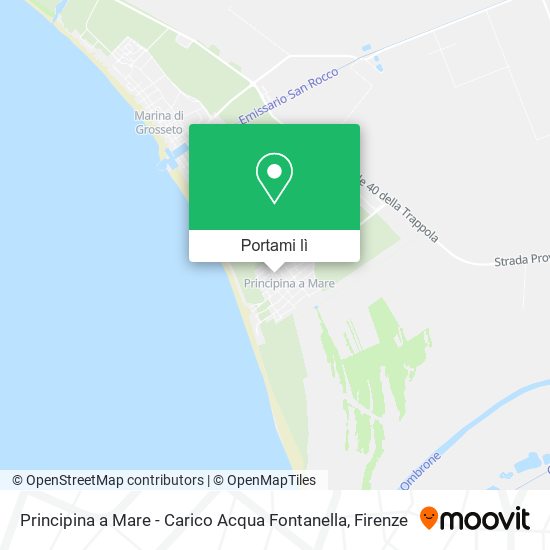 Mappa Principina a Mare - Carico Acqua Fontanella
