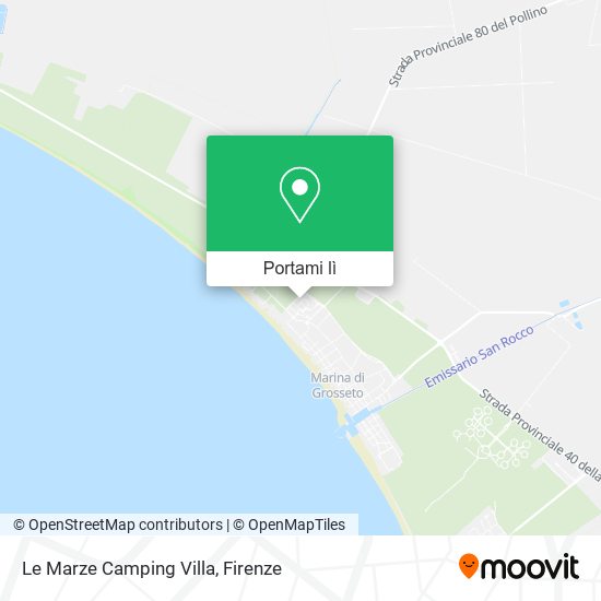 Mappa Le Marze Camping Villa