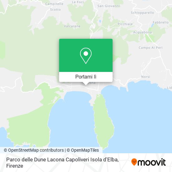 Mappa Parco delle Dune Lacona Capoliveri Isola d'Elba