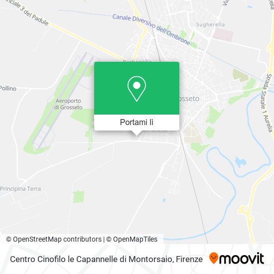 Mappa Centro Cinofilo le Capannelle di Montorsaio