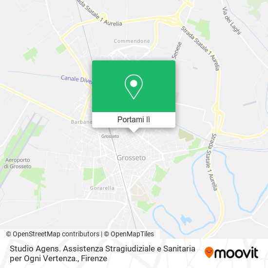 Mappa Studio Agens. Assistenza Stragiudiziale e Sanitaria per Ogni Vertenza.