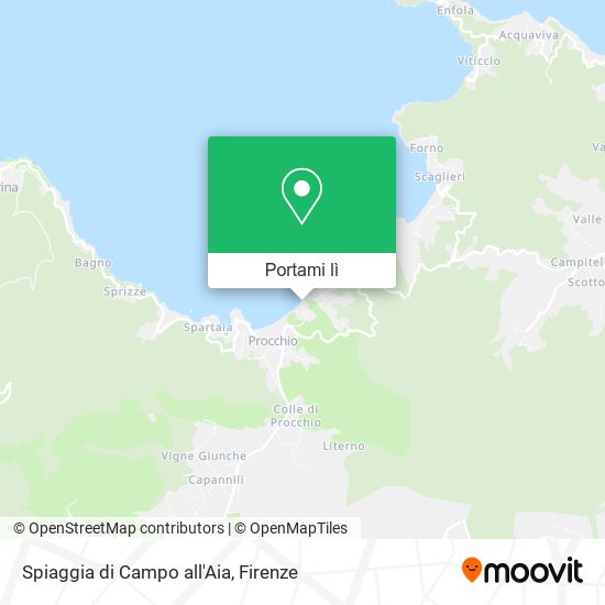 Mappa Spiaggia di Campo all'Aia