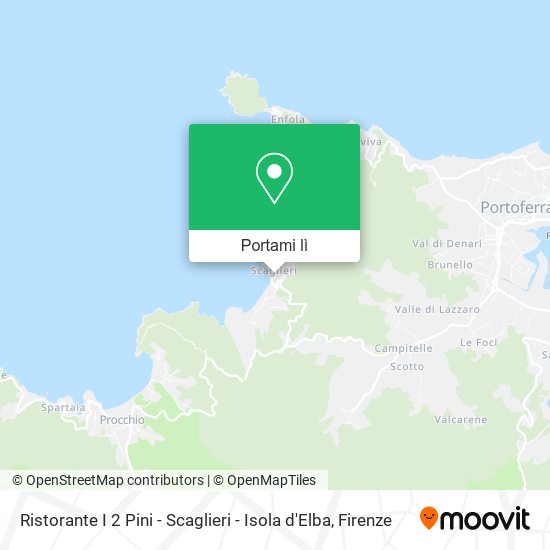 Mappa Ristorante I 2 Pini - Scaglieri - Isola d'Elba