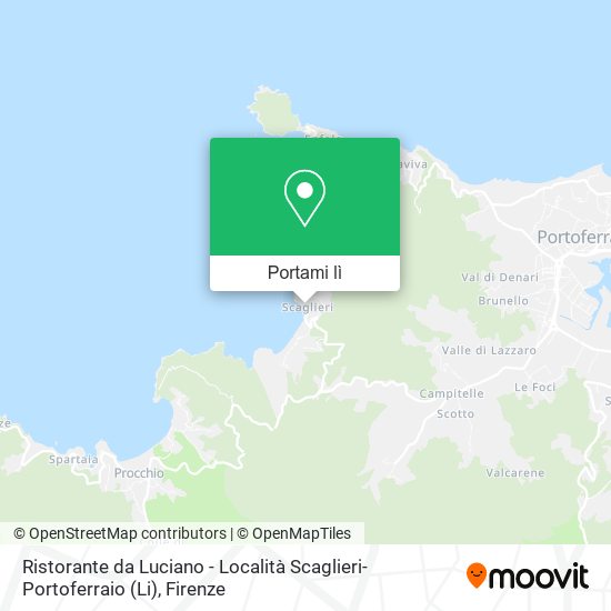 Mappa Ristorante da Luciano - Località Scaglieri-Portoferraio (Li)