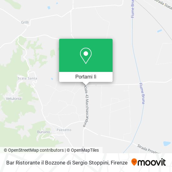 Mappa Bar Ristorante il Bozzone di Sergio Stoppini
