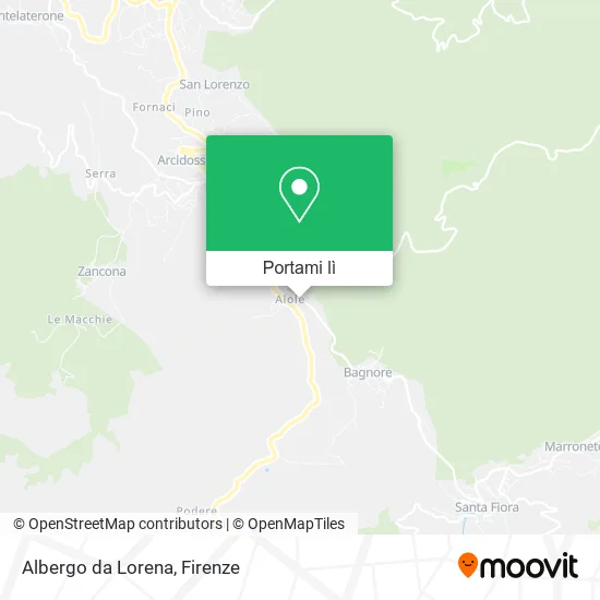 Mappa Albergo da Lorena