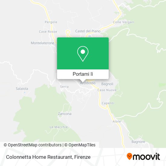 Mappa Colonnetta Home Restaurant