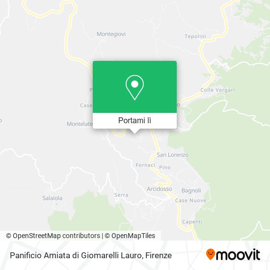 Mappa Panificio Amiata di Giomarelli Lauro