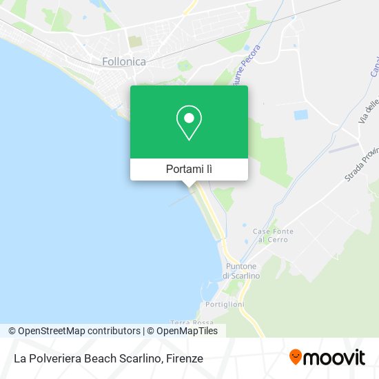 Mappa La Polveriera Beach Scarlino