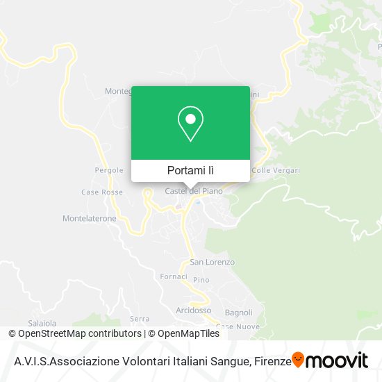 Mappa A.V.I.S.Associazione Volontari Italiani Sangue