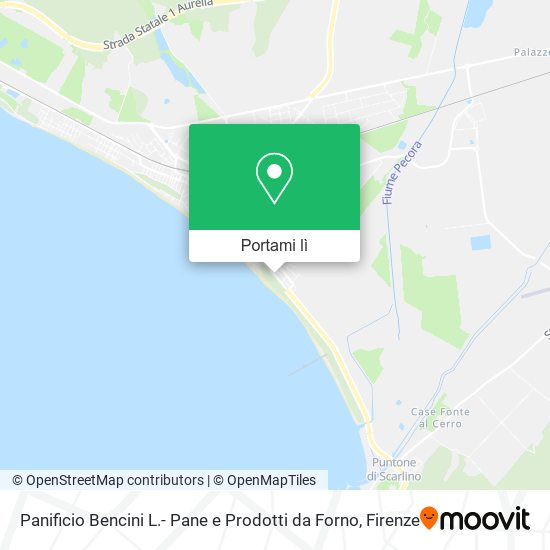Mappa Panificio Bencini L.- Pane e Prodotti da Forno