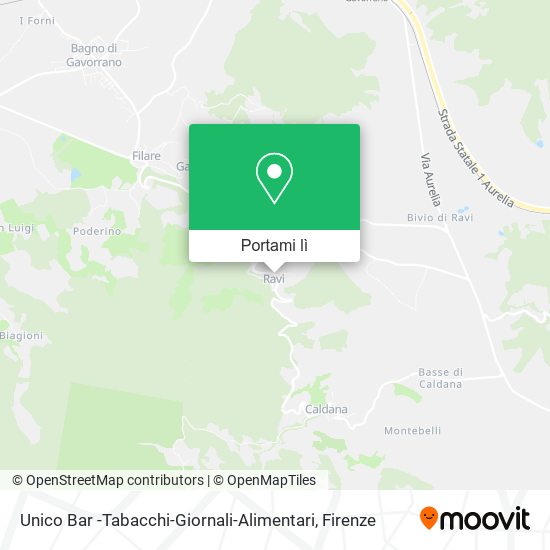Mappa Unico Bar -Tabacchi-Giornali-Alimentari