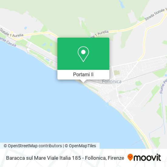 Mappa Baracca sul Mare Viale Italia 185 - Follonica