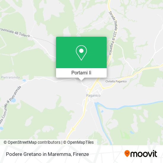 Mappa Podere Gretano in Maremma
