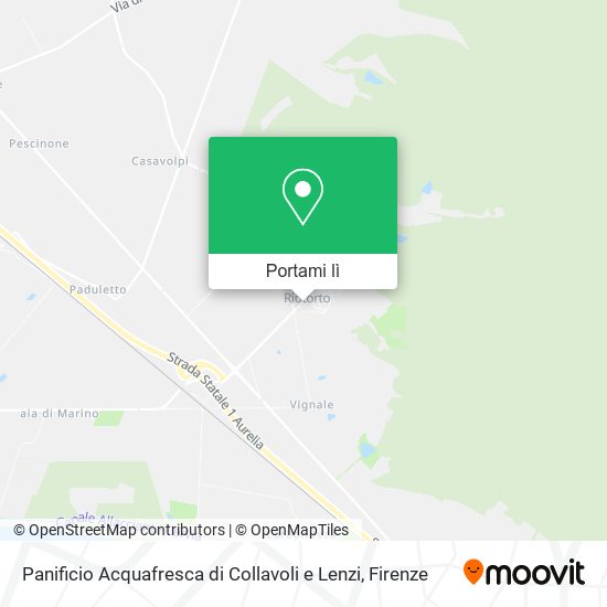 Mappa Panificio Acquafresca di Collavoli e Lenzi