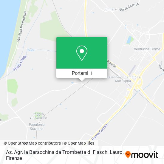 Mappa Az. Agr. la Baracchina da Trombetta di Fiaschi Lauro