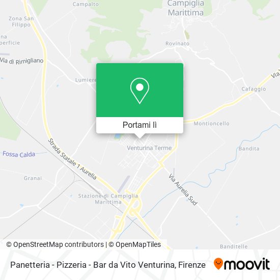 Mappa Panetteria - Pizzeria - Bar da Vito Venturina