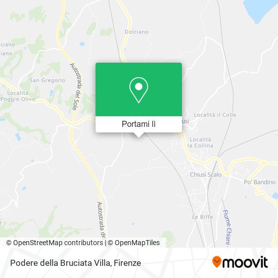 Mappa Podere della Bruciata Villa