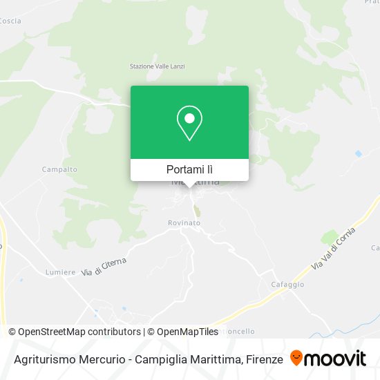 Mappa Agriturismo Mercurio - Campiglia Marittima