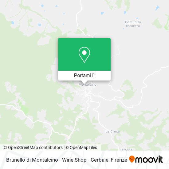 Mappa Brunello di Montalcino - Wine Shop - Cerbaie