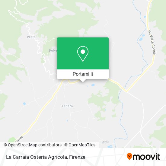 Mappa La Carraia Osteria Agricola
