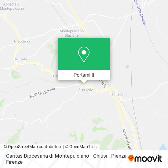 Mappa Caritas Diocesana di Montepulciano - Chiusi - Pienza