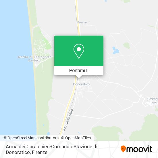 Mappa Arma dei Carabinieri-Comando Stazione di Donoratico