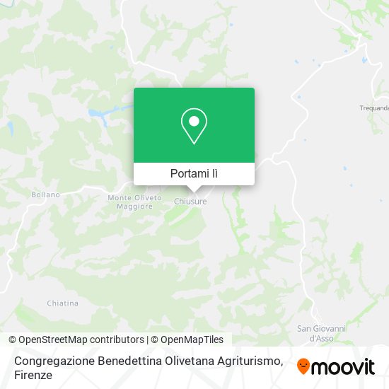 Mappa Congregazione Benedettina Olivetana Agriturismo