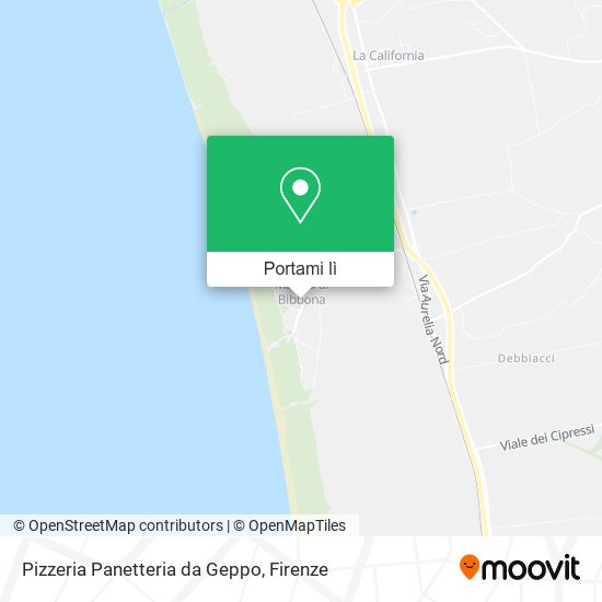 Mappa Pizzeria Panetteria da Geppo