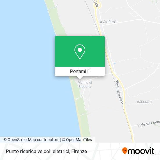 Mappa Punto ricarica veicoli elettrici
