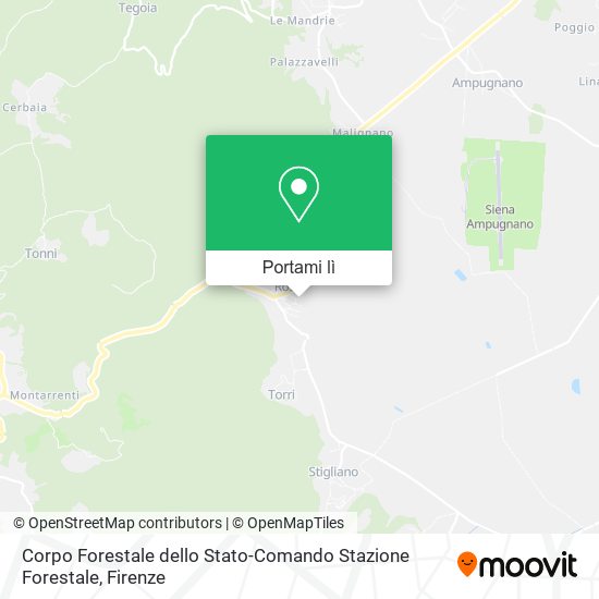 Mappa Corpo Forestale dello Stato-Comando Stazione Forestale