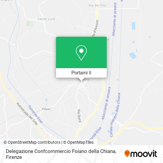 Mappa Delegazione Confcommercio Foiano della Chiana