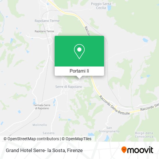 Mappa Grand Hotel Serre- la Sosta