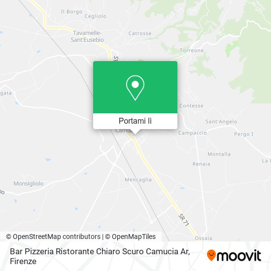 Mappa Bar Pizzeria Ristorante Chiaro Scuro Camucia Ar