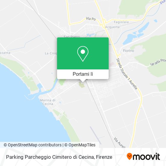 Mappa Parking Parcheggio Cimitero di Cecina