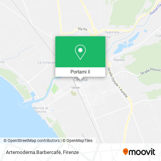 Mappa Artemoderna.Barbercafè