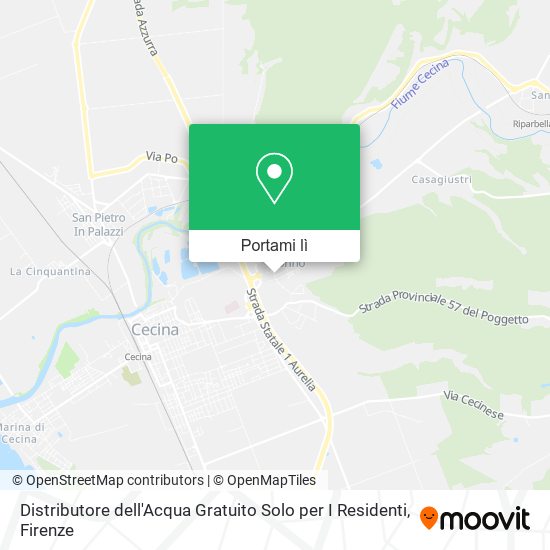 Mappa Distributore dell'Acqua Gratuito Solo per I Residenti