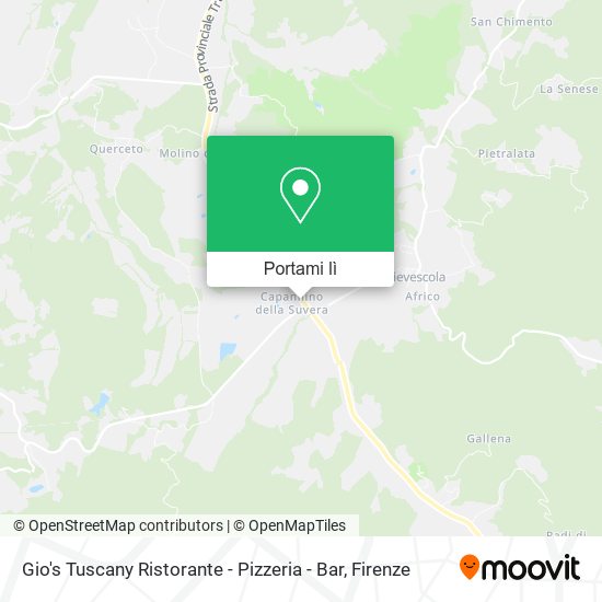 Mappa Gio's Tuscany Ristorante - Pizzeria - Bar