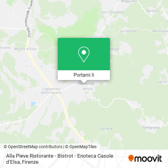 Mappa Alla Pieve Ristorante - Bistrot - Enoteca Casole d'Elsa