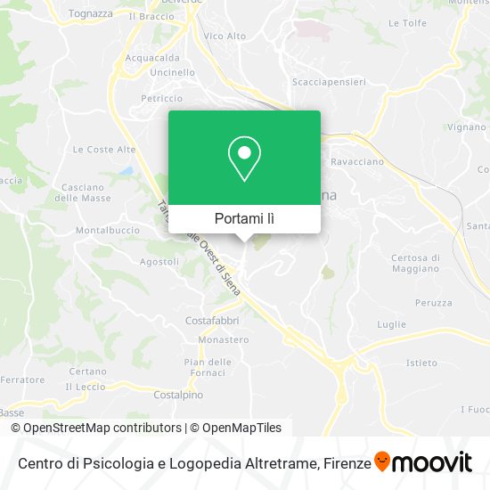 Mappa Centro di Psicologia e Logopedia Altretrame