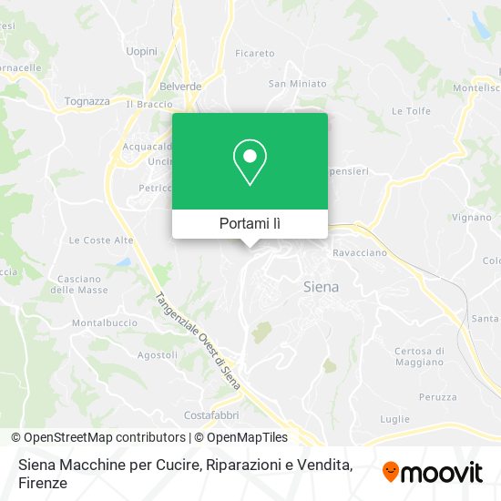 Mappa Siena Macchine per Cucire, Riparazioni e Vendita