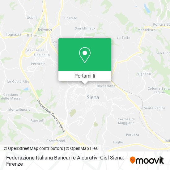 Mappa Federazione Italiana Bancari e Aicurativi-Cisl Siena