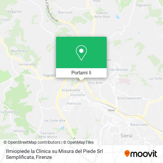 Mappa Ilmiopiede la Clinica su Misura del Piede Srl Semplificata